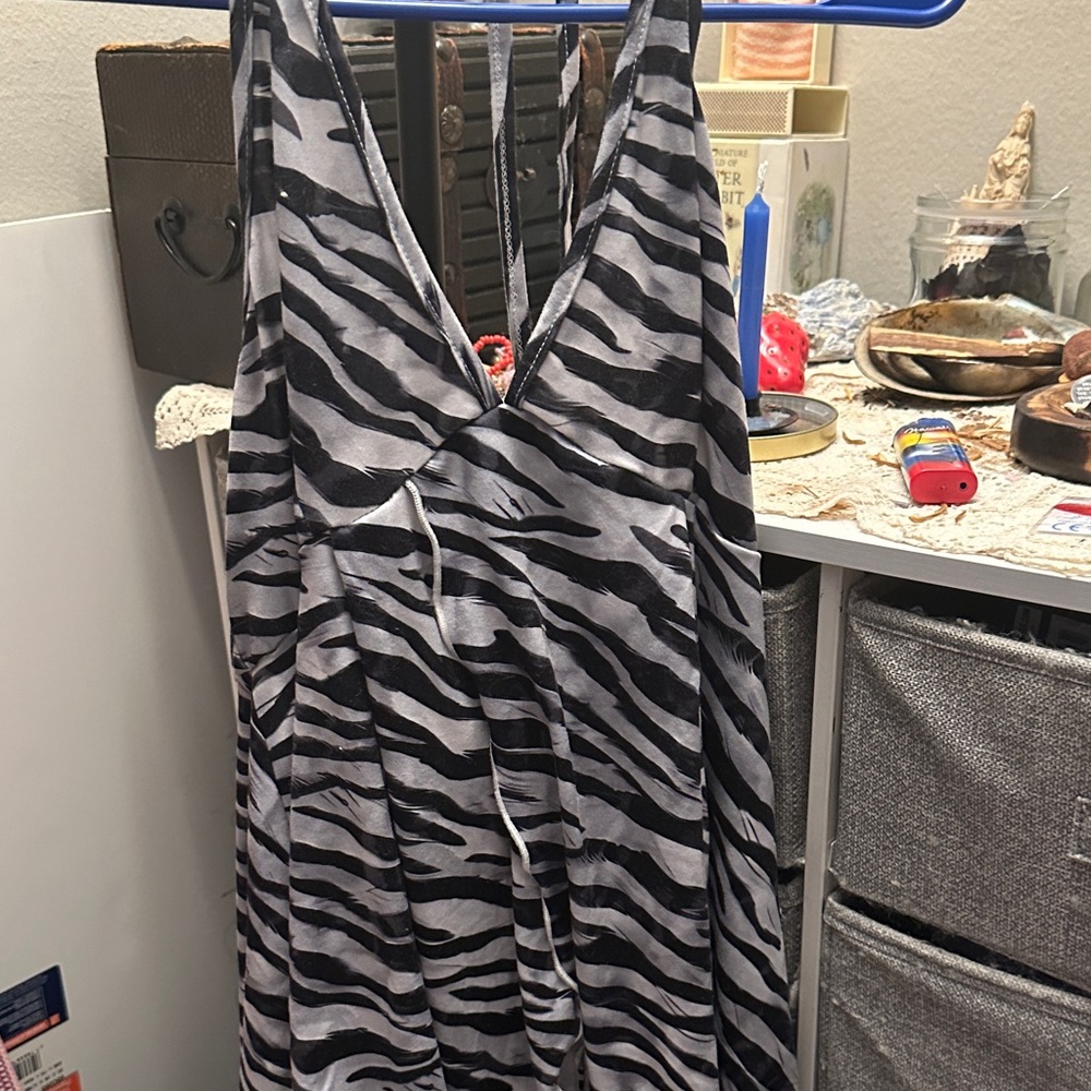 Zebra Print Halter tank
